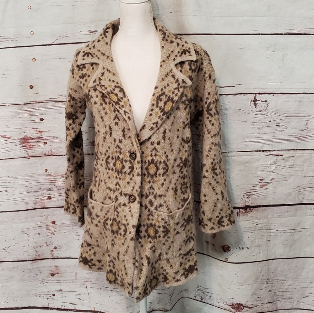 Free People Alpcaca Wool Blend Cardigan Size M
